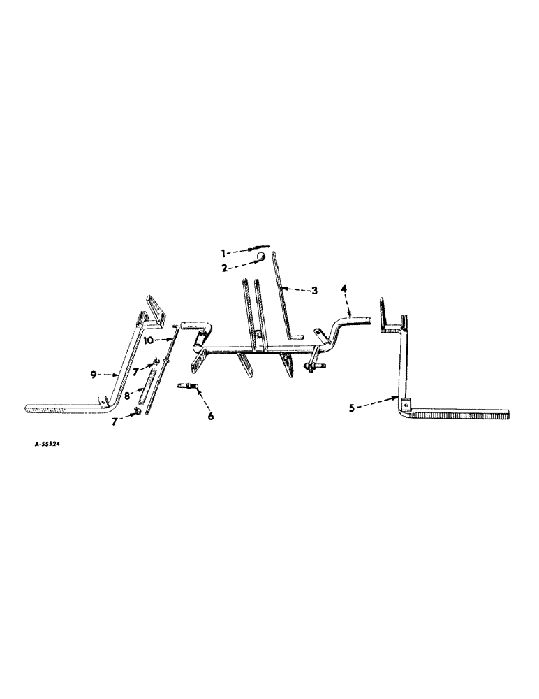 Схема запчастей Case IH INTERNATIONAL - (A-20) - REAR SECTIONS, FRAME AND TOOL BAR, 28 TO 42 IN. ROWS 