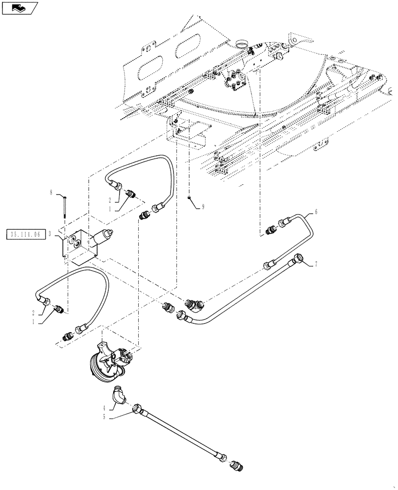 Схема запчастей Case IH 3330 - (35.104.01) - PRODUCT PUMP HYDRAULIC GROUP (35) - HYDRAULIC SYSTEMS