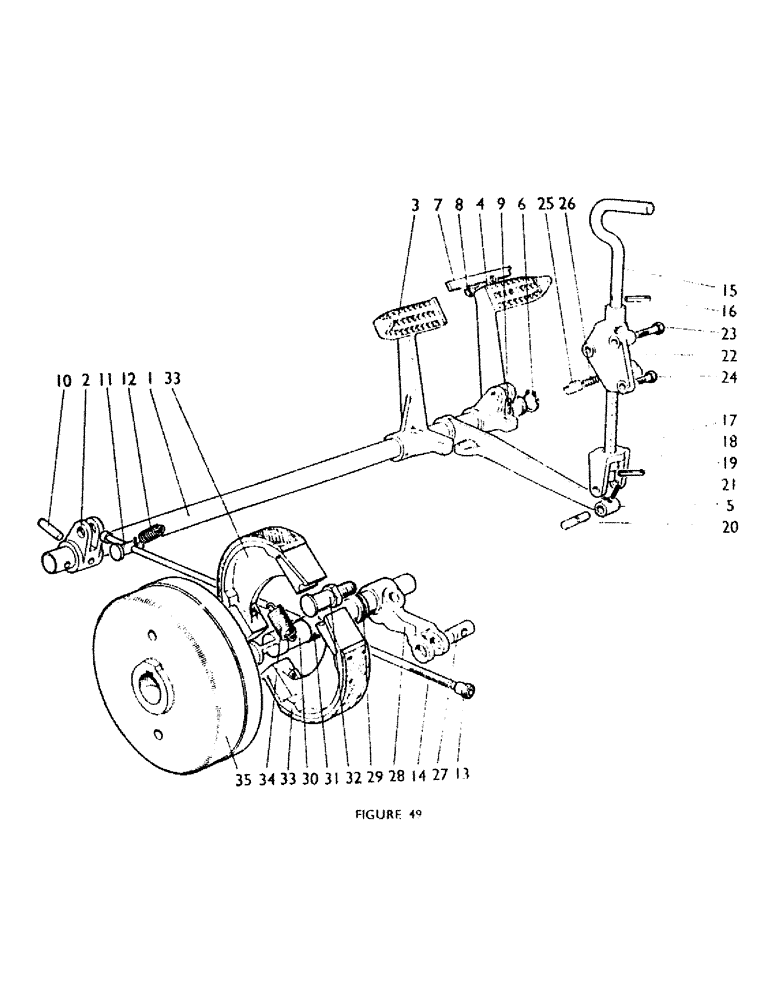 Схема запчастей Case IH 770B - (080) - FOOT AND HAND BRAKES (5.1) - BRAKES