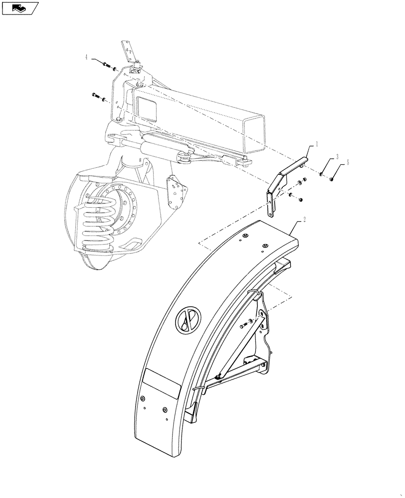 Схема запчастей Case IH 4420 - (11-003) - FENDER GROUP, LH Options