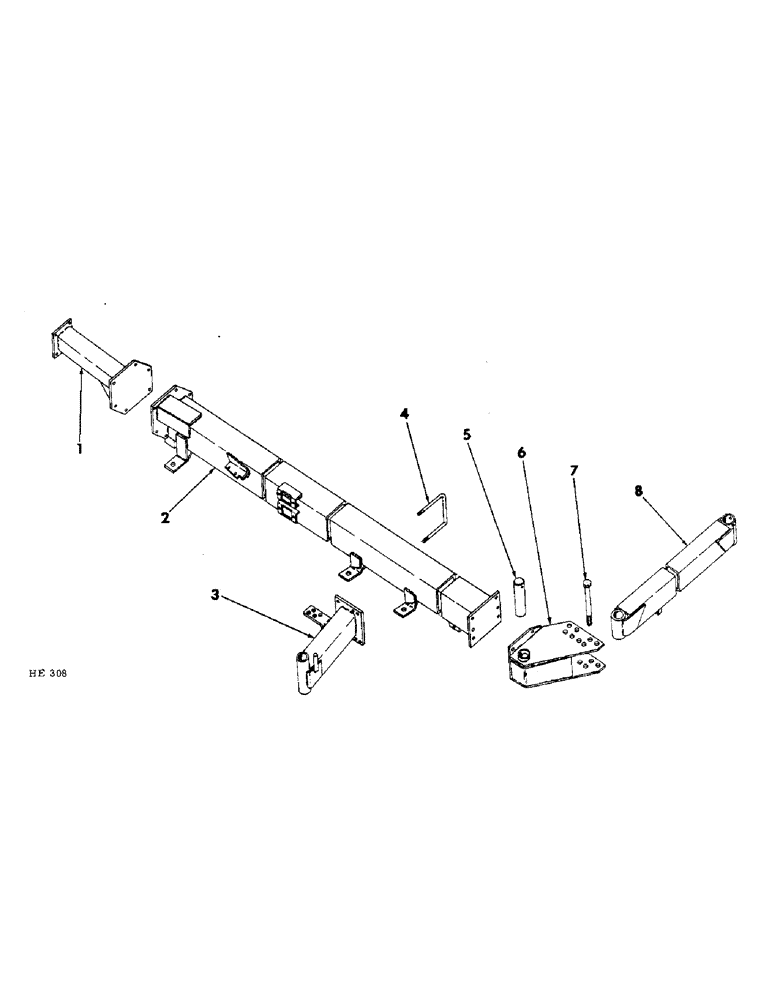 Схема запчастей Case IH 300 - (02) - MAIN FRAME AND BRACKETS 