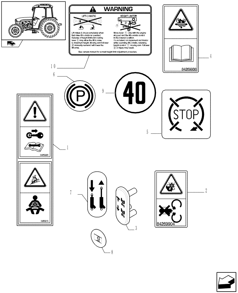 Схема запчастей Case IH FARMALL 85C - (1.98.0[01A]) - DECALS - D6624 (13) - DECALS