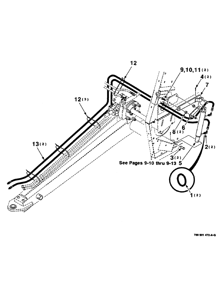 Схема запчастей Case IH 8455 - (9-08) - PICKUP LIFT KIT (HYDRAULIC), (HK50446 PICKUP LIFT KIT Decals & Attachments