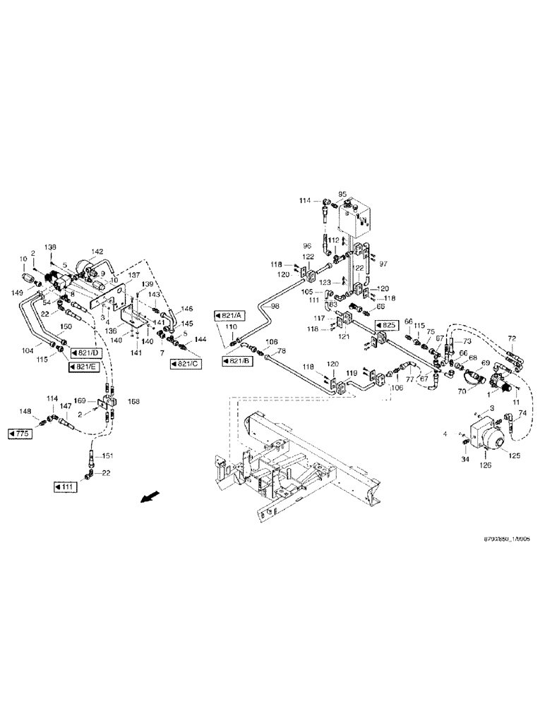 Схема запчастей Case IH 8790 - (202) - LOW-PRESSURE HYDRAULIC EQUIPMENT (35) - HYDRAULIC SYSTEMS