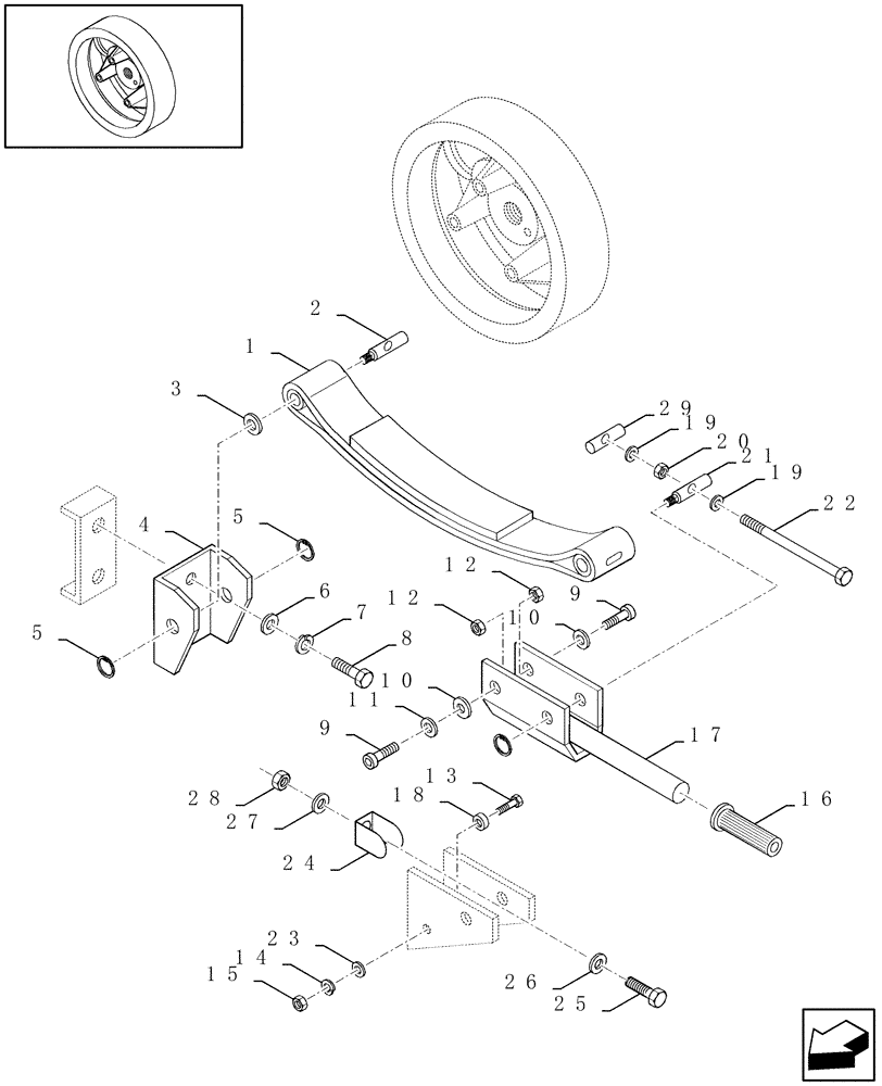 Схема запчастей Case IH LBX331S - (01.12[01]) - FLYWHEEL BRAKE (01) - POWER TAKE OFF