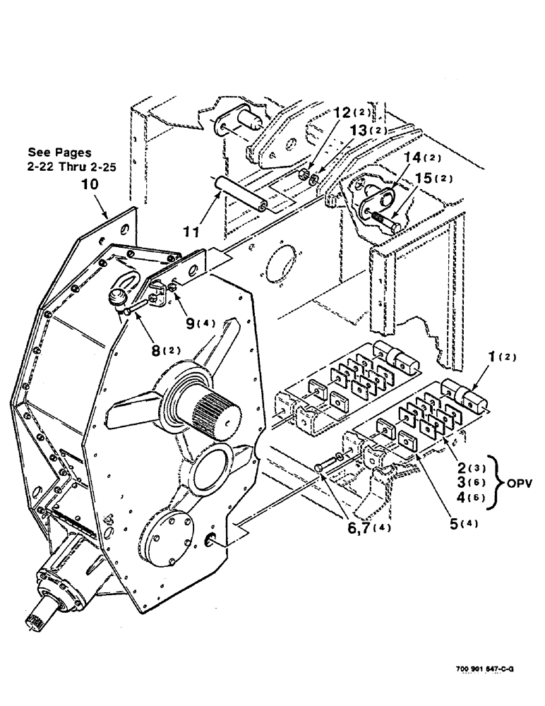 Схема запчастей Case IH 8580 - (02-16) - GEARBOX MOUNTING ASSEMBLY, S.N. CFH0026001 THRU CFH0026170 Driveline