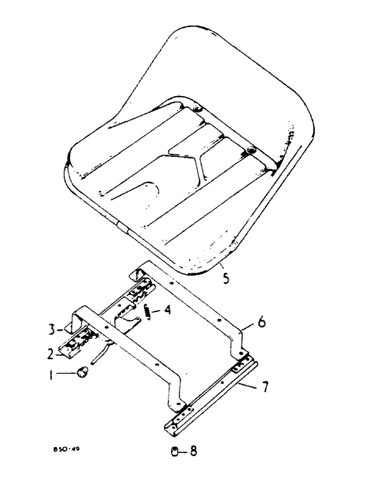 Схема запчастей Case IH 784 - (13-16) - SUPERSTRUCTURE, SEAT, NON SUSPENSION, PVC COVERED, LOW PROFILE TRACTORS (05) - SUPERSTRUCTURE