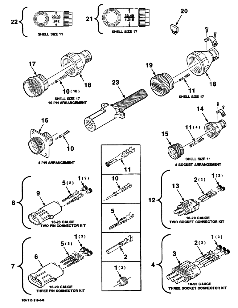 Схема запчастей Case IH 8460 - (4-14) - ELECTRICAL HARNESS SERVICE PARTS (06) - ELECTRICAL