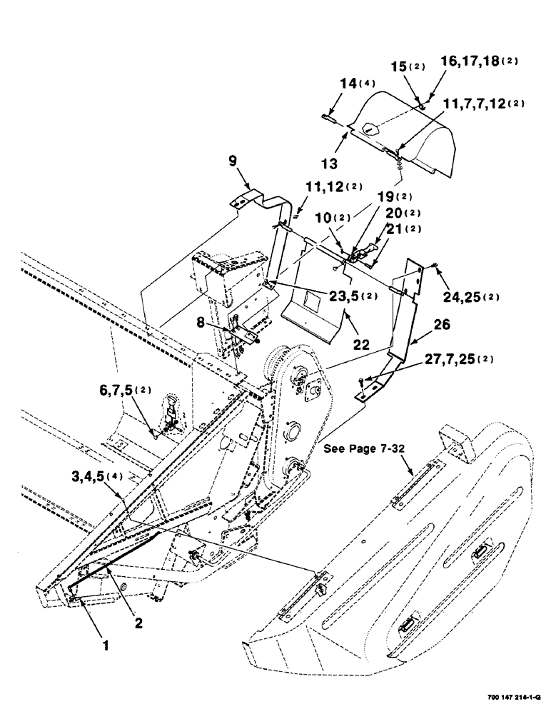 Схема запчастей Case IH SC412 - (7-24) - SHIELDS AND MOUNTING ASSEMBLIES - LEFT (SC412) (09) - CHASSIS