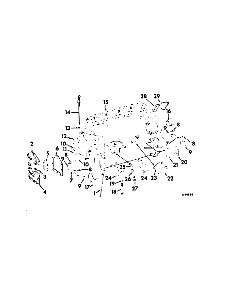 Схема запчастей Case IH C-135 - (C-09) - CRANKCASE AND RELATED PARTS 