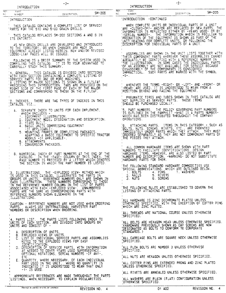 Схема запчастей Case IH 5100 - (2) - INTRODUCTION 