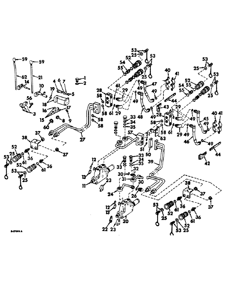 Схема запчастей Case IH 756 - (F-15) - HYDRAULICS SYSTEM, AUXILIARY VALVES AND TUBES (07) - HYDRAULIC SYSTEM