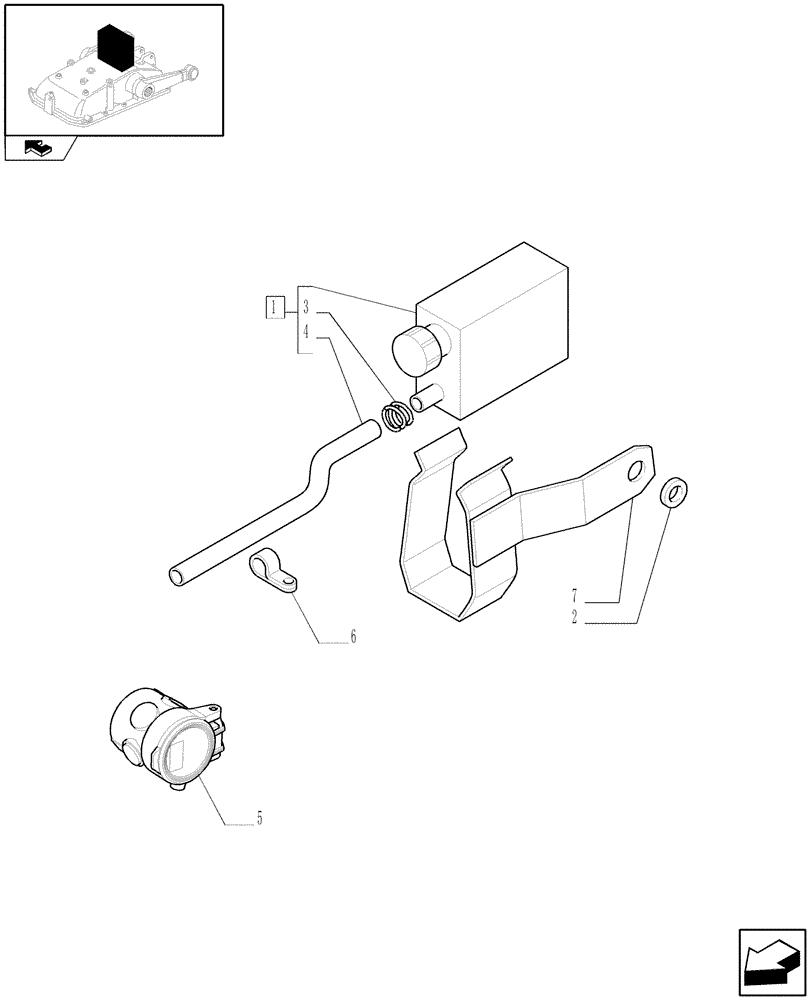 Схема запчастей Case IH FARMALL 65C - (1.82.7/17) - 2 DELUXE FAST CONNECTORS AND OIL COLLECTION SYSTEM FOR 1 CONTROL VALVES (VAR.330543) (07) - HYDRAULIC SYSTEM