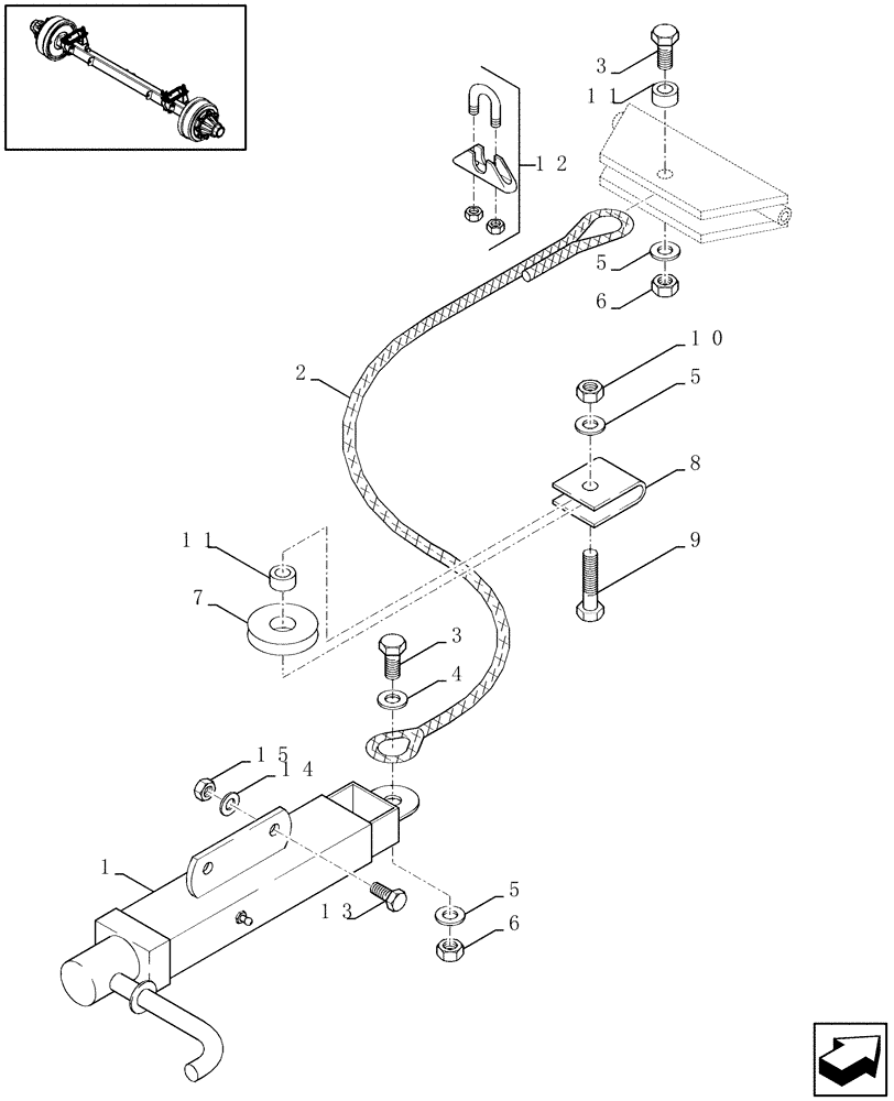 Схема запчастей Case IH LBX431R - (05.19[01]) - PARKING BRAKES - SINGLE AXLE (05) - AXLE