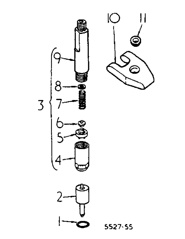 Схема запчастей Case IH 884 - (12-36A) - INJECTION NOZZLE HOLDER AND NOZZLE Power