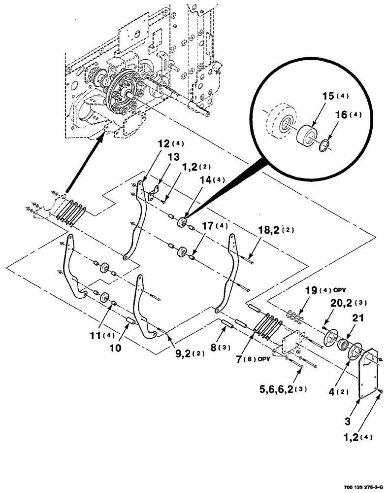 Схема запчастей Case IH RS561 - (02-022) - CLUTCH ARM ASSEMBLY Driveline