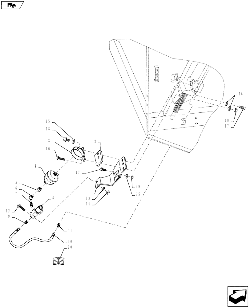 Схема запчастей Case IH RB454 - (18.86[2]) - DIA KIT, DENSITY CYLINDER SYSTEM PRE-CHARGE (18) - ACCESSORIES