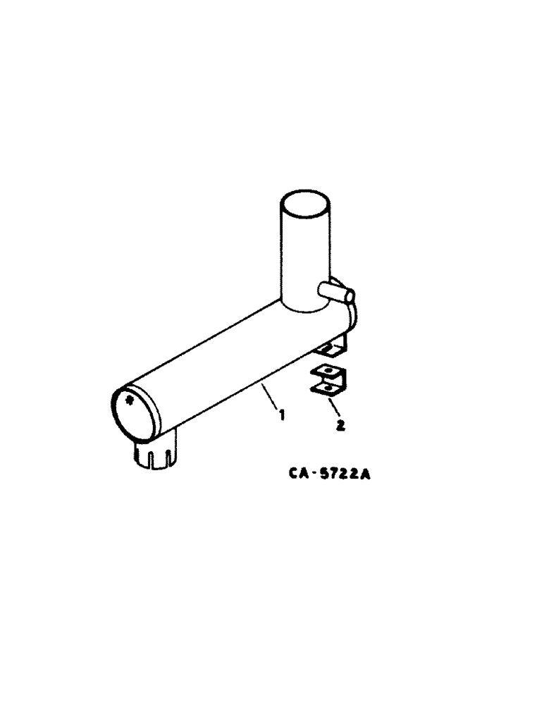 Схема запчастей Case IH 1420 - (12-05) - POWER, MUFFLER, FOR FACTORY INSTALLED ASPIRATOR ATTACHMENT Power