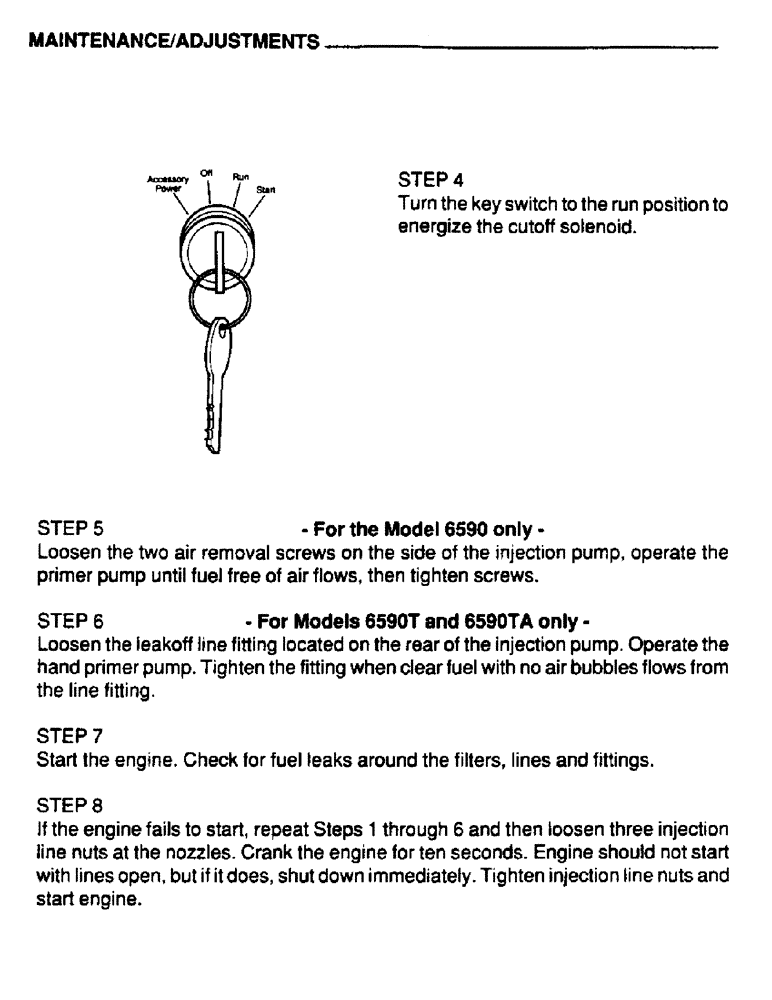 Схема запчастей Case IH 6590 - (036) - MAINTENANCE, ADJUSTMENTS 