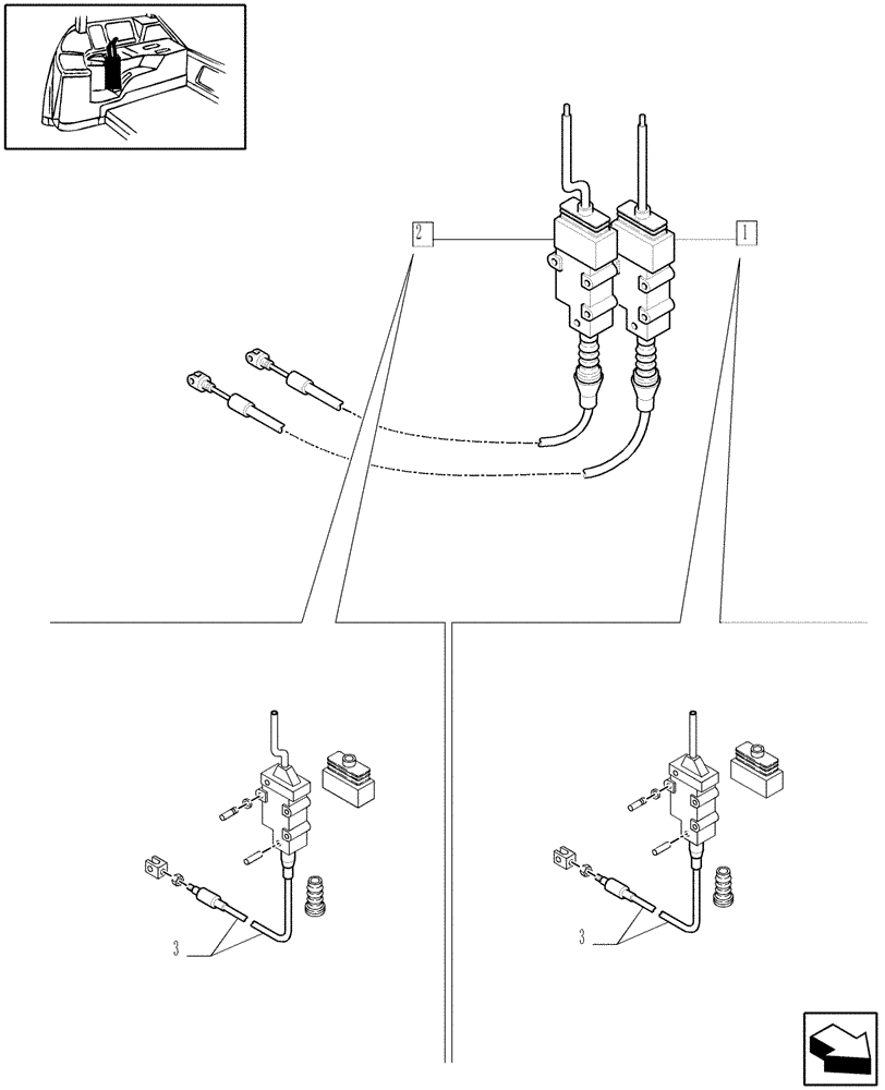 Схема запчастей Case IH MXM120 - (1.96.2/ B) - CONTROL VALVES - BREAKDOWN (10) - OPERATORS PLATFORM/CAB