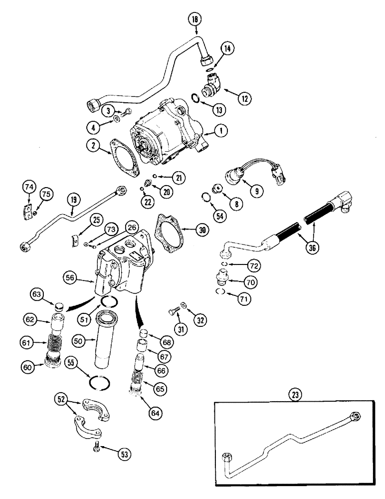 Схема запчастей Case IH 8920 - (8-014) - HYDRAULIC PUMP SYSTEM (08) - HYDRAULICS