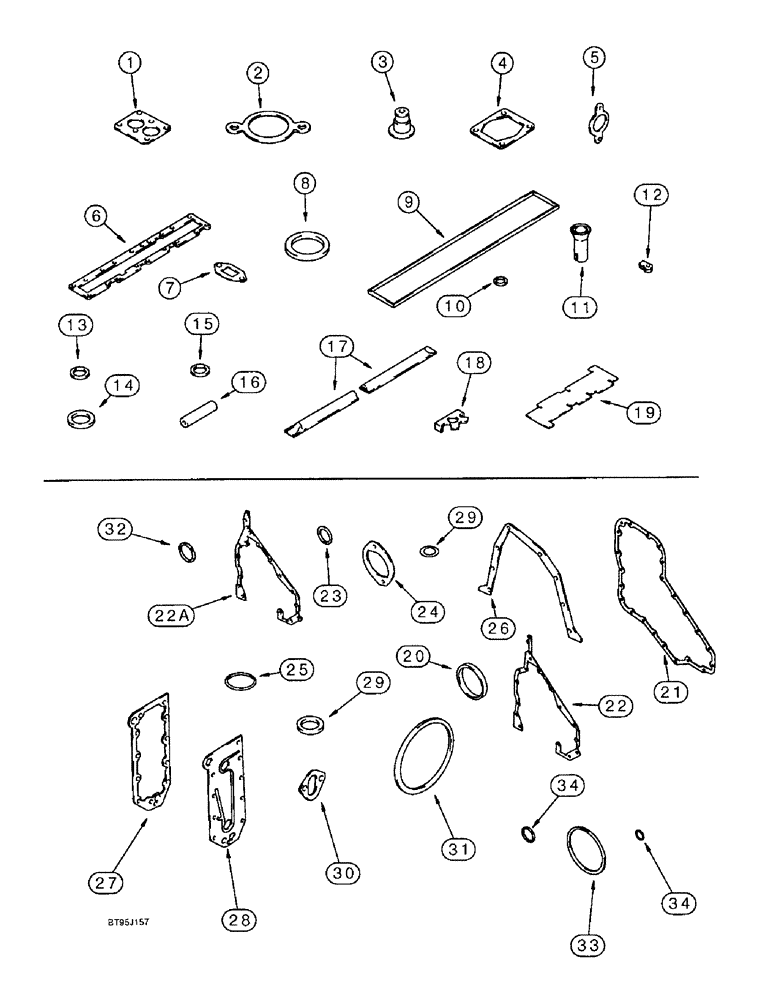 Схема запчастей Case IH 1666 - (2-50) - GASKET KITS, 6T-830 ENGINE, VALVE GRIND, CYLINDER BLOCK (01) - ENGINE