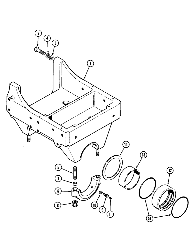 Схема запчастей Case IH 2090 - (5-186) - FRONT AXLE SUPPORT, MFD TRACTORS (05) - STEERING