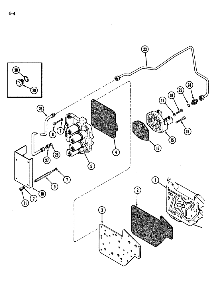 Схема запчастей Case IH 3394 - (6-04) - HYDRAULIC MANIFOLD MOUNTING (06) - POWER TRAIN