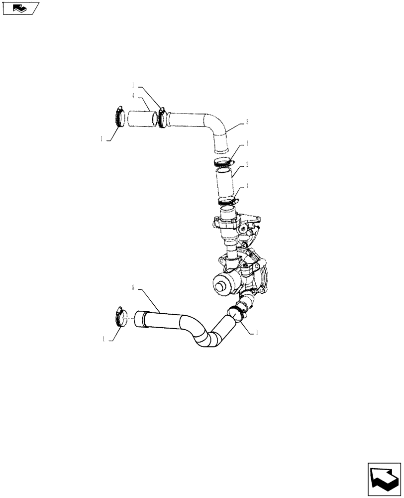 Схема запчастей Case IH FARMALL 45A - (10.400.01[01]) - RADIATOR HOSES (10) - ENGINE