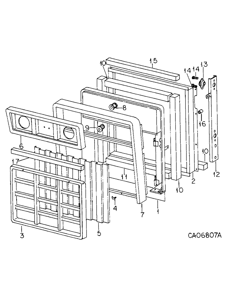 Схема запчастей Case IH 4786 - (06-4) - COOLING, GRILLE, SUPPORT, SHUTTER AND SCREEN Cooling