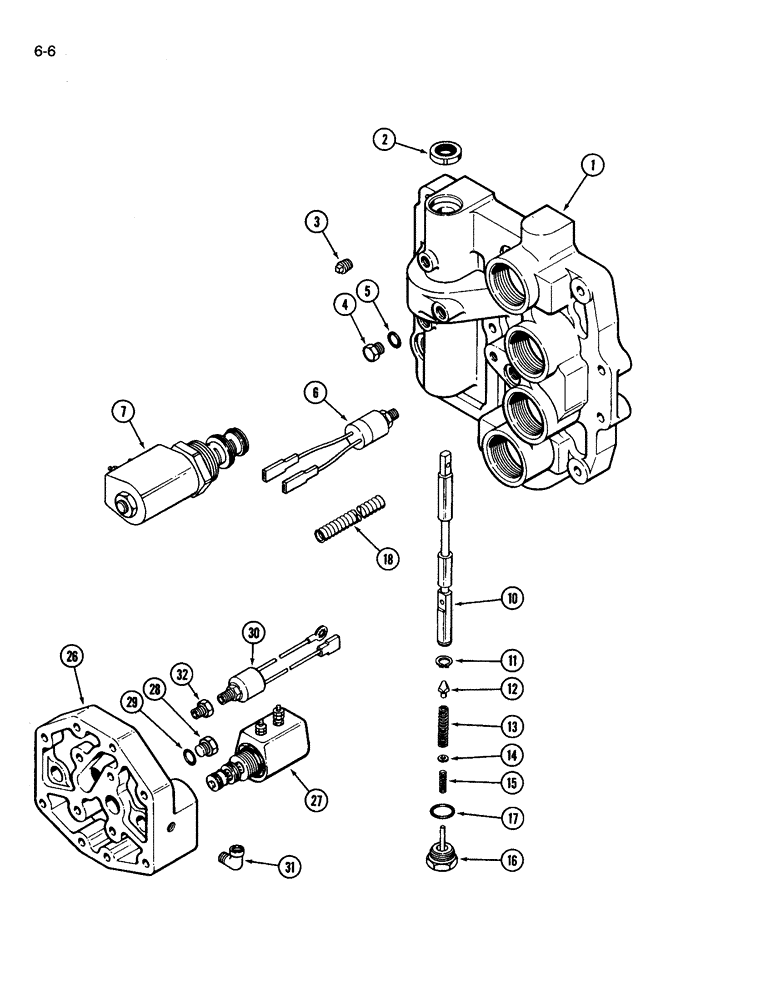 Схема запчастей Case IH 3594 - (6-006) - HYDRAULIC MANIFOLD ASSEMBLY (06) - POWER TRAIN