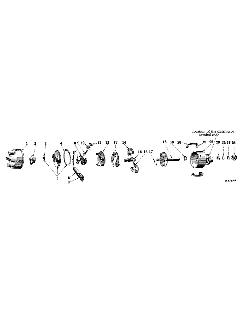 Схема запчастей Case IH FARMALL MD - (089) - ELECTRICAL SYSTEM, CARBURETED ENGINE, BATTERY IGNITION DISTRUBITOR (06) - ELECTRICAL SYSTEMS