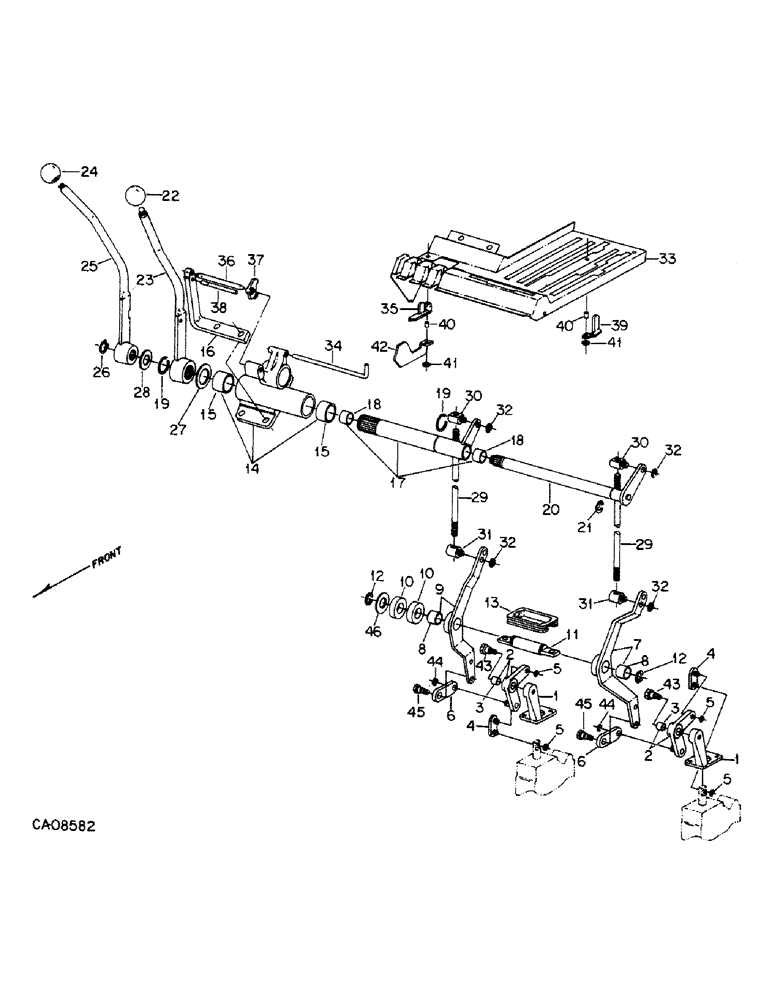 Схема запчастей Case IH 5488 - (10-32) - HYDRAULICS, DOUBLE AUXILIARY VALVE CONTROLS (07) - HYDRAULICS