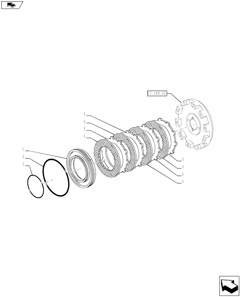 Схема запчастей Case IH PUMA 170 - (27.110.01) - DIFFERENTIAL LOCK (27) - REAR AXLE SYSTEM