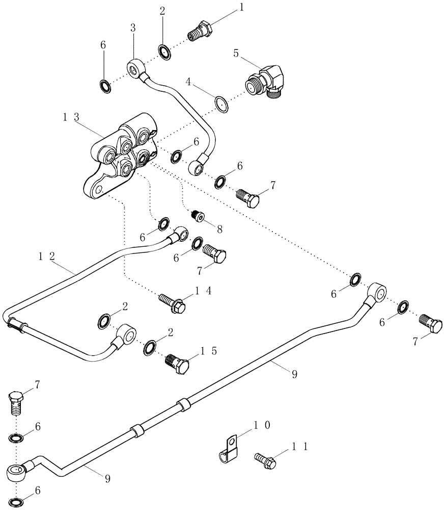 Схема запчастей Case IH 2377 - (03-12) - FUEL, DRAIN - ASN HAJ0295001 (02) - FUEL SYSTEM