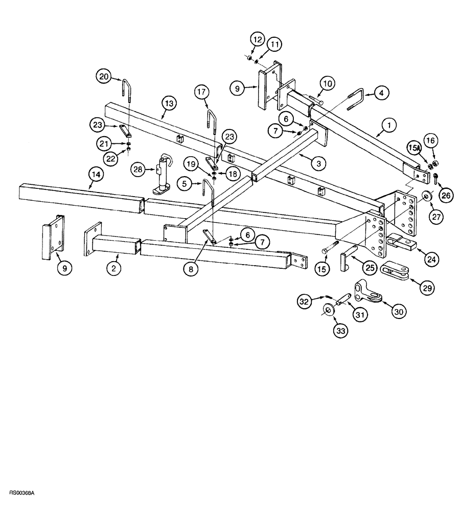 Схема запчастей Case IH 5700 - (9-164) - TRACTOR HITCH, NON LEVELS LIFT MODELS, VERTICAL AND DOUBLE FOLD, 33 FOOT THROUGH 45 FOOT WIDE (18) - MISCELLANEOUS