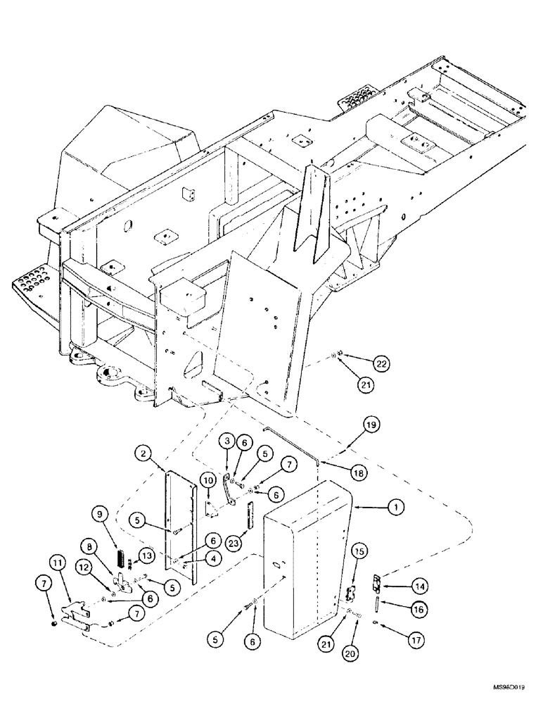 Схема запчастей Case IH 9350 - (9-024) - HYDRAULIC OIL TANK COVER (09) - CHASSIS/ATTACHMENTS