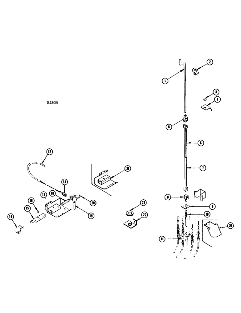 Схема запчастей Case IH 402 - (64) - STALK ROLL ADJUSTING CONTROLS, ROWS 2, 3 AND 4 (58) - ATTACHMENTS/HEADERS