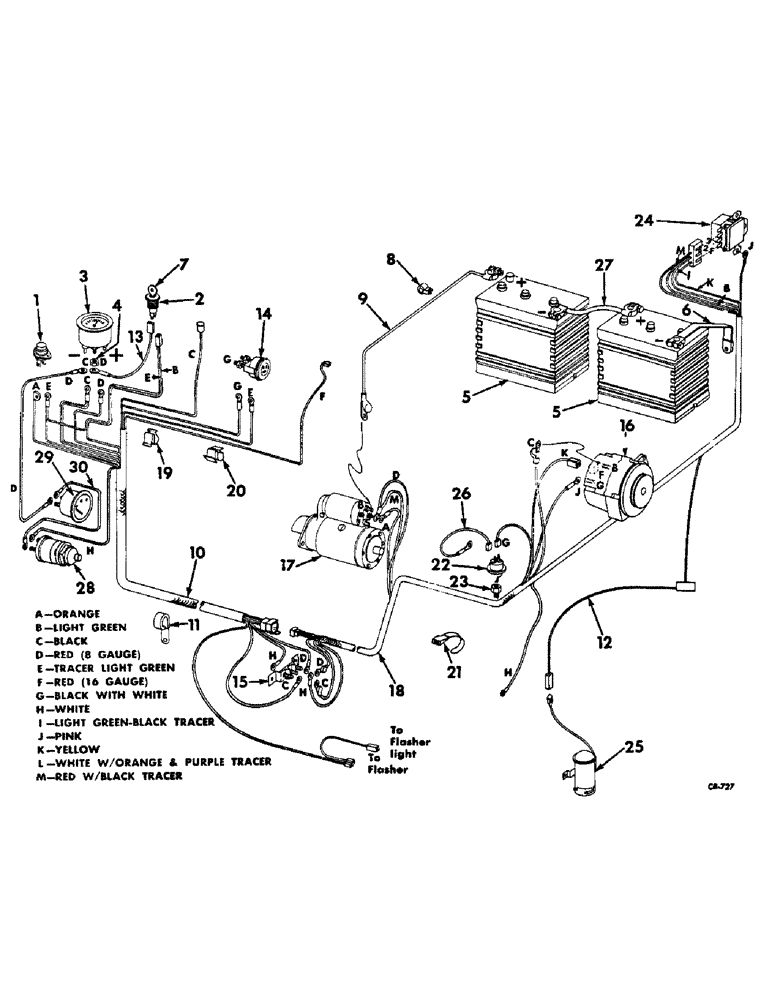 Схема запчастей Case IH 315 - (G-04) - ELECTRICAL SYSTEM, MAIN WIRING DIAGRAM, FOR DIESEL ENGINE (06) - ELECTRICAL SYSTEMS