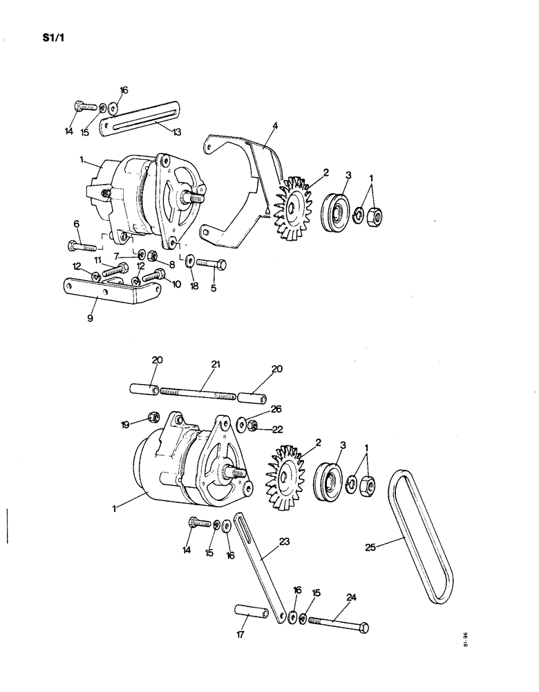 Схема запчастей Case IH 1190 - (S-01) - ALTERNATOR (06) - ELECTRICAL SYSTEMS