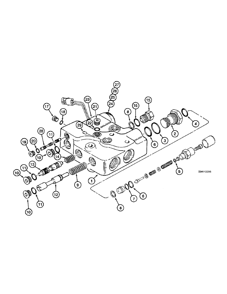 Схема запчастей Case IH 2144 - (8-40) - REEL DRIVE VALVE ASSEMBLY (07) - HYDRAULICS