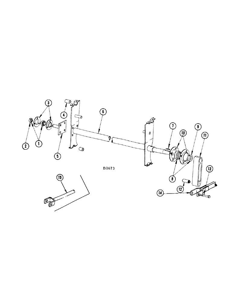 Схема запчастей Case IH 660 - (124) - ROCKER ARM SHAFT, FOR SHOE AND GRAIN PAN 