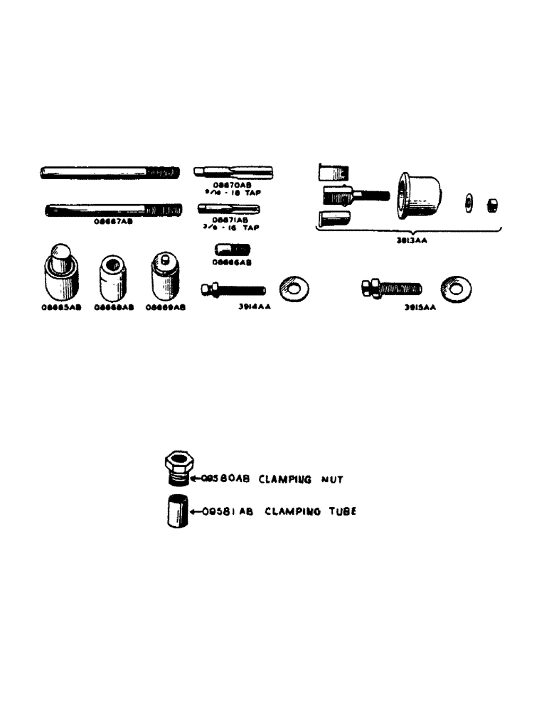 Схема запчастей Case IH 400-SERIES - (222) - 3920AA SPECIAL TOOLS FOR SERVICING HYDRAULIC CONTROL UNIT (08) - HYDRAULICS