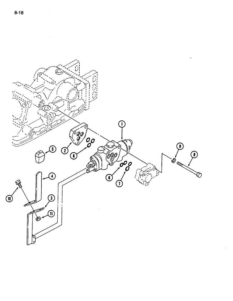 Схема запчастей Case IH 245 - (8-18) - AUXILIARY VALVE KIT, DOUBLE ACTING (08) - HYDRAULICS