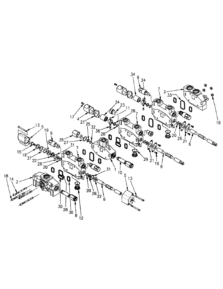 Схема запчастей Case IH 7700 - (B05-02) - HYDRAULIC VALVE, VG20 Hydraulic Components & Circuits