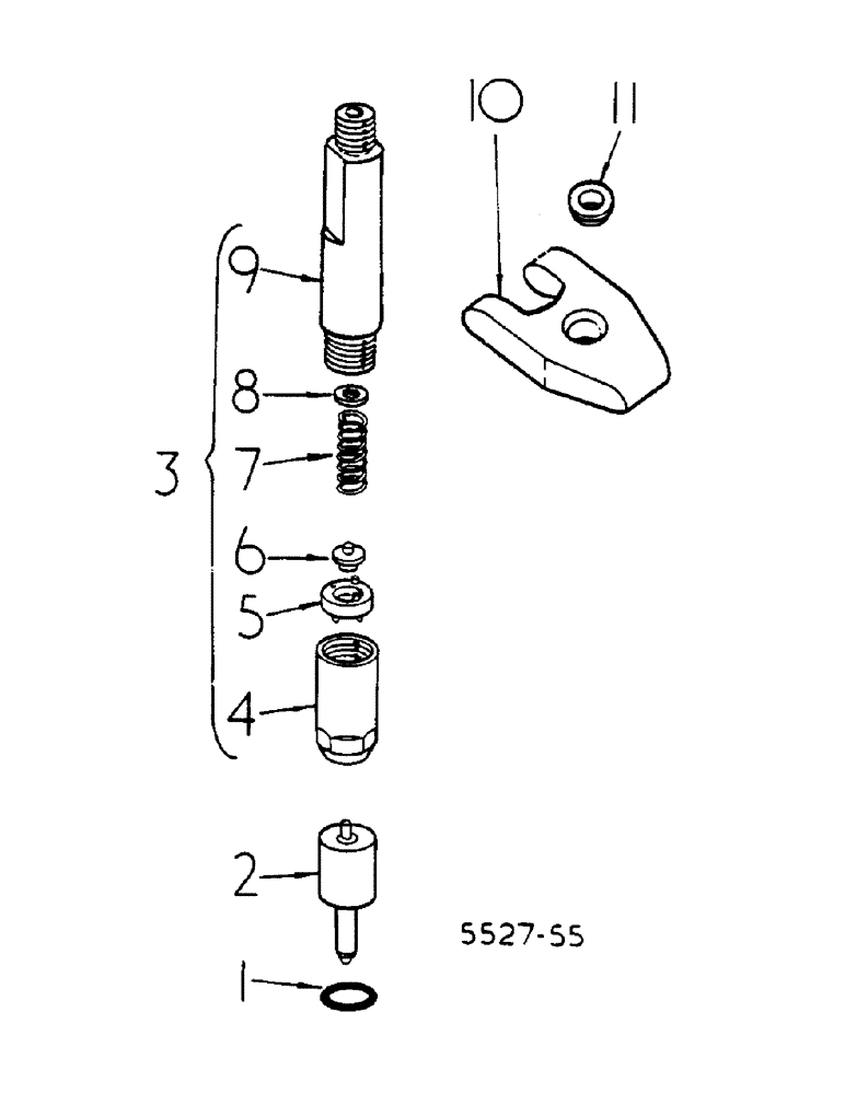 Схема запчастей Case IH 784 - (12-078) - INJECTION NOZZLE HOLDER AND NOZZLE Power