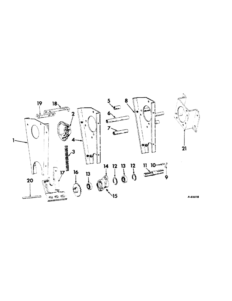 Схема запчастей Case IH 1110 - (M-11) - REAR DRIVE UNIT 