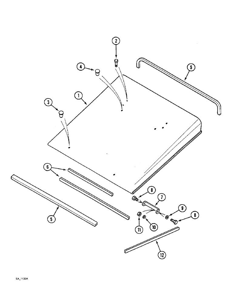 Схема запчастей Case IH 3230 - (9-094) - ROLL OVER PROTECTION FRAME, 2 POST ROPS CANOPY (09) - CHASSIS/ATTACHMENTS