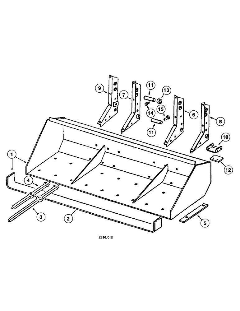 Схема запчастей Case IH 2250 - (2-22) - MATERIAL BUCKET 