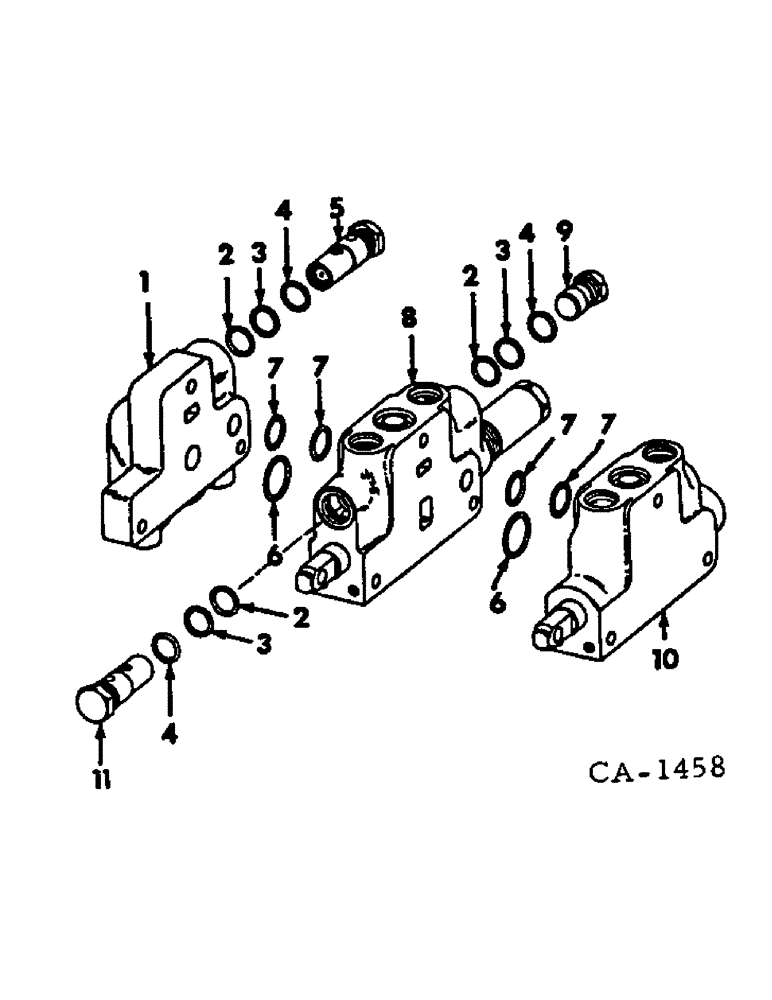 Схема запчастей Case IH 574 - (10-32) - HYDRAULICS, LOADER HYDRAULIC VALVE BANK (07) - HYDRAULICS